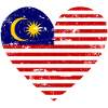Malaysia Flag Heart