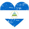 Nicaragua Flag Heart