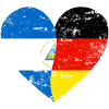 Nicaragua Germany Flag Heart