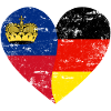Liechtenstein Allemagne Flag Heart
