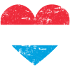 Luxembourg flag heart