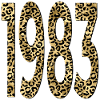 Number 1983 - Leopard Print - Birthday