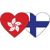 Hong Kong Finland Flag Heart