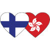 Finland Hong Kong Flag Heart