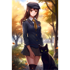Anime Girl Manga Cat Gift