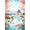 Japan Lake Landscape Temple Gift