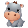 mignon bébé Hippo