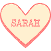 Sarah Cognome Nome Pink Sugar Heart