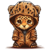 Babyleopard mit Hoodie
