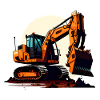 Bagger| Schaufelbagger | Retro
