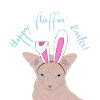 Happy fluffin Easter sphynx