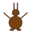 Brown Cute Bunny - Gift Idea