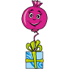 Happy cartoonish pomegranate