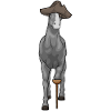 Cheval Pirate Jambe de bois