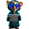 Nerd mouse with tablet