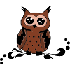 Eule braun/schwarz