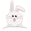 White, sweet bunny Easter