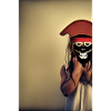 Pirate au chapeau rouge