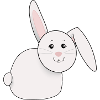 sweet, white, fat rabbit, Easter