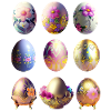 Bunte Ostereier Sticker Set