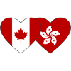 Canada Hong Kong Flag Heart