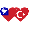 Taiwan Türkiye Flag Heart