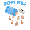 Happy Pills Farm Animal Funny Alpaca Lovers Humor