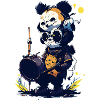 Panda da drummer