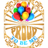 Rainbow Balloon, Proud-to-be-me slogan LGBTQ