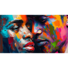 Deux visages en arc-en-ciel