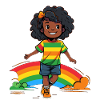 Lebendige Regenbogen Kinderdesign