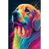 Golden Retriever Dog Retro