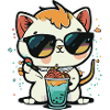 Cat Love: plage et cocktail