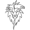 Esquisse du lion noir