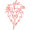 Esquisse du lion rouge
