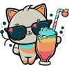 Die coolste Katze am Strand