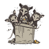 Possums Eating Trash