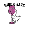 funny wine dinosaur saying
