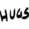 Hugs - Embrace lettering