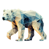 Geometric Polar Bear - Geometry Motif