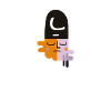 Abstract sad face