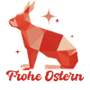 Frohe Ostern - Polygon Hase