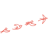Le vol de l'oiseau rouge