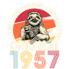 1957 Birthday vintage vintage sloth gift