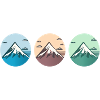 Mountain Landscape Geometric Art