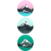 Mountain Landscape Geometric Art