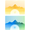 Gebirgslandschaft Geometrische Kunst