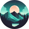 Mountain Landscape Geometric Art