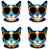 Cat Glasses Black