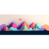 Mountain Landscape Geometric Art